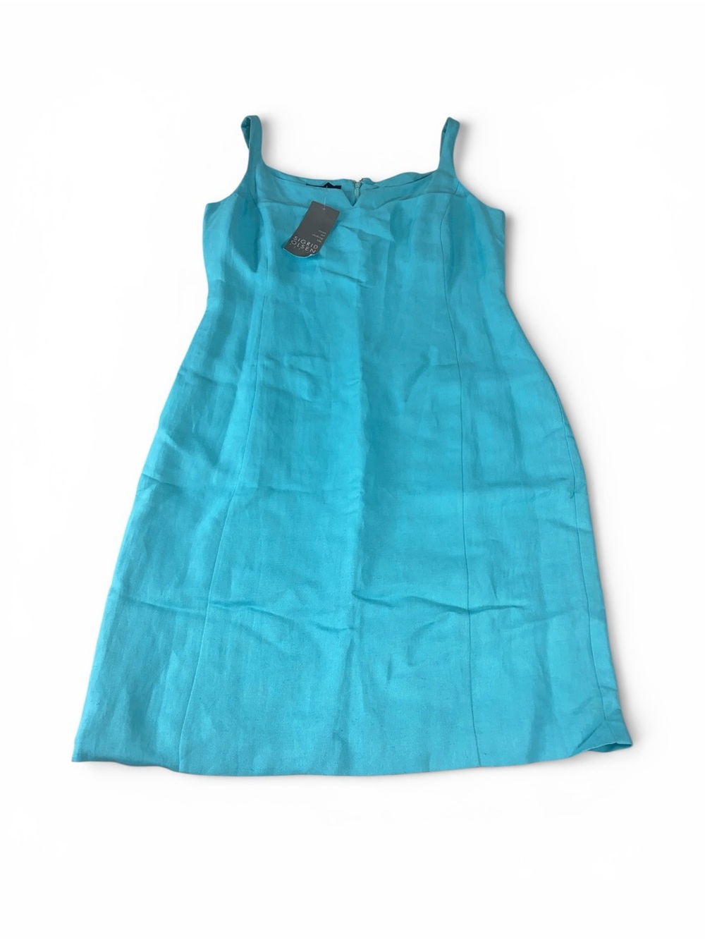 Sigrid Olsen NWT* Turquoise Blue Midi Dress Linen Blend Size 10 Petite Ocean